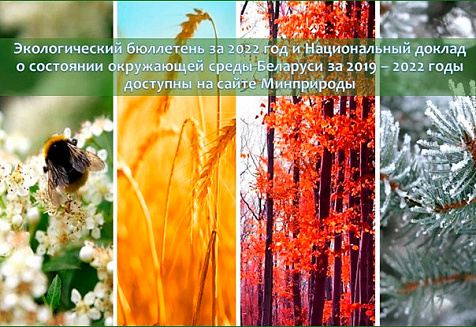 Экологический бюллетень за 2022 год и Национальный доклад о состоянии окружающей среды Беларуси за 2019 – 2022 годы доступны на сайте Минприроды